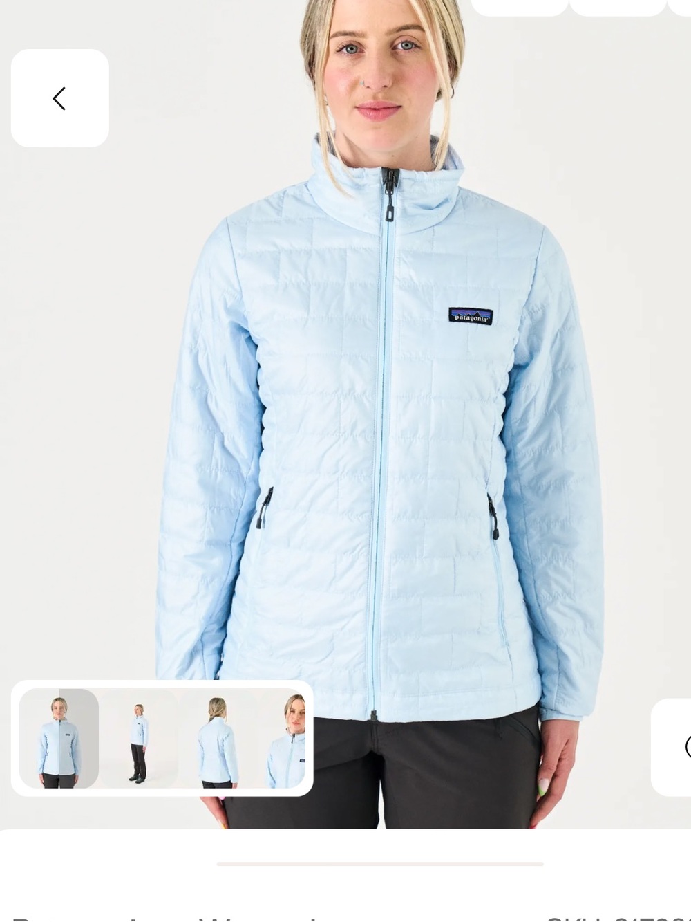 Patagonia Light Blue Women's Nano Puff Jacket